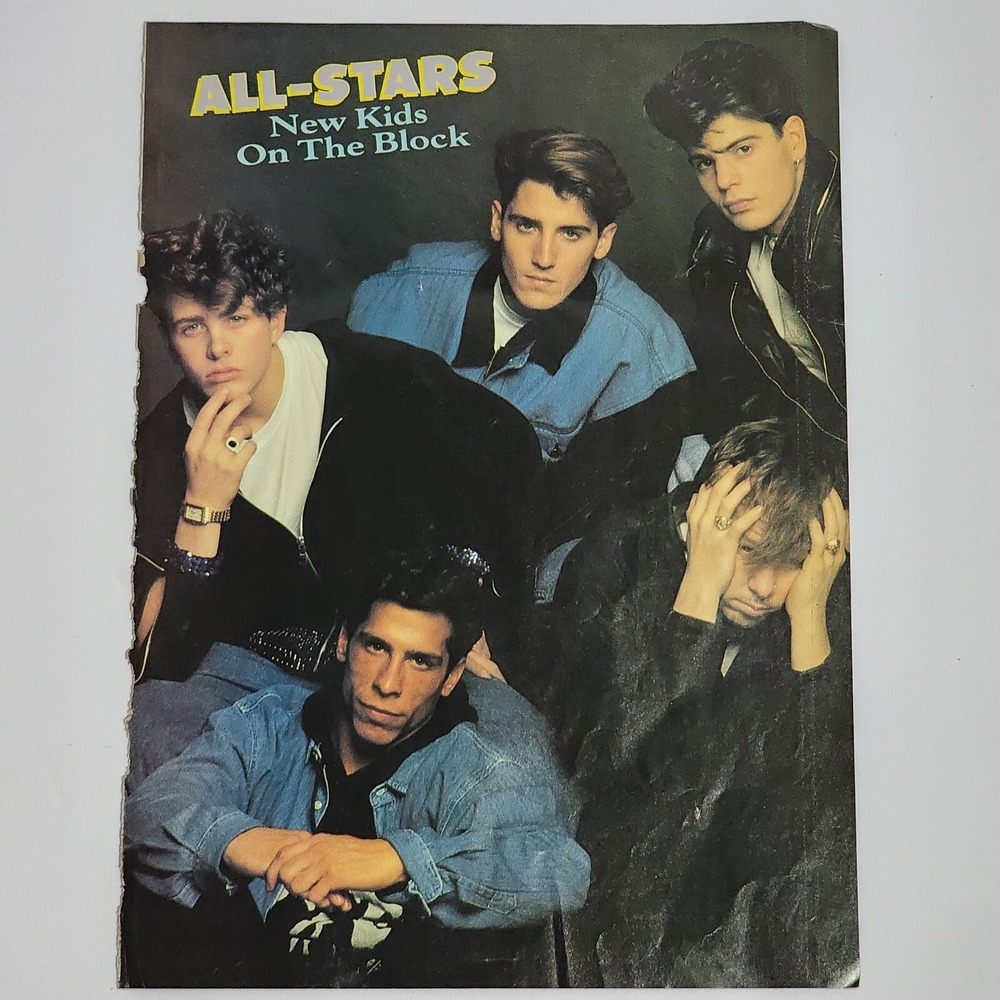 New Kids on the Block Rythm Syndicate poster pinup clipping vintage 8x10 1990s